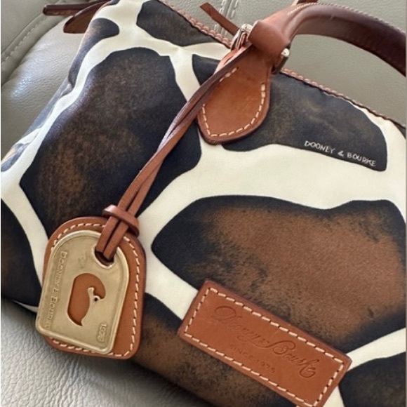 Rare Vintage Dooney & Bourke giraffe print satchel! EUC - Picture 7 of 15